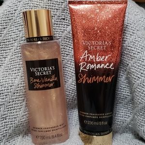 Victoria Secret body lotion and shimmer spray